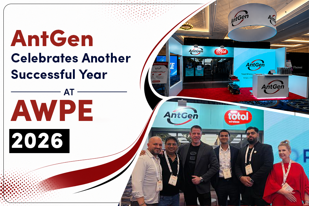 AntGen Total Wireless Master Agent team at AWPE 2026 in Las Vegas